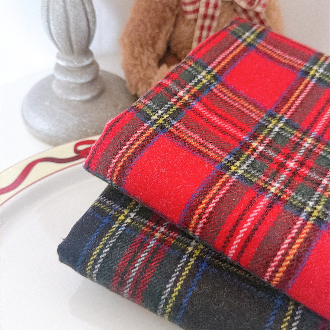 【即納/予約】noel tartan check / 起毛 / 冬生地 / タータンチェック / チェック / 韓国生地［CO053］