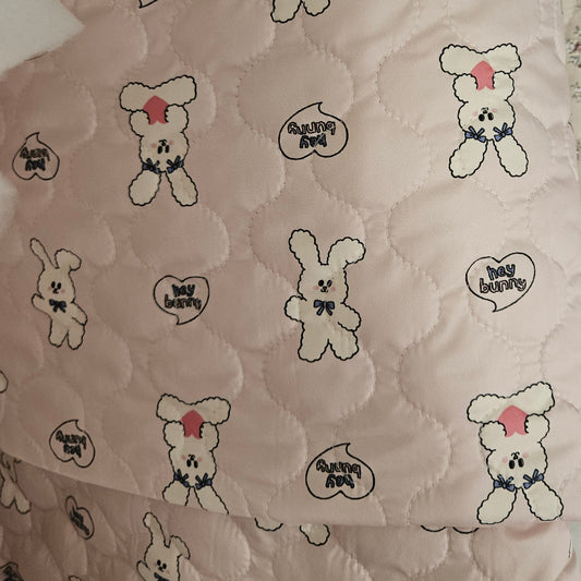 【お取り寄せ・予約受付】hey bunny quilting / うさぎ / ハート / キルティング［QU030］