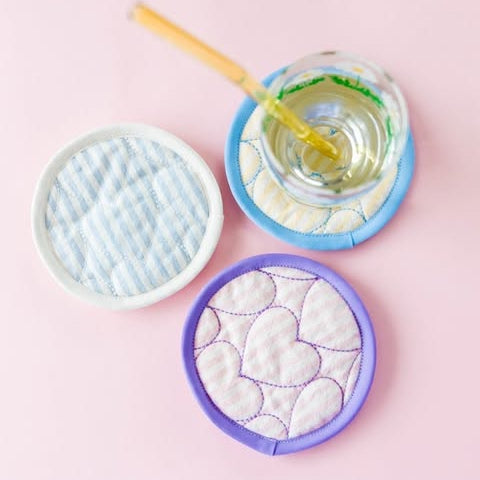 【即納】sugar stripe heart quilting / ストライプ / キルティング［QU016］