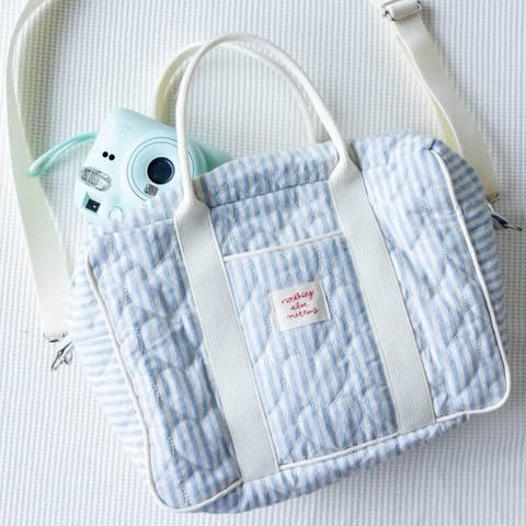 【即納】sugar stripe heart quilting / ストライプ / キルティング［QU016］