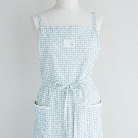 【即納】ribbon flower check  / 刺繍 / コットン / チェック / リボン / フラワー［EM003］