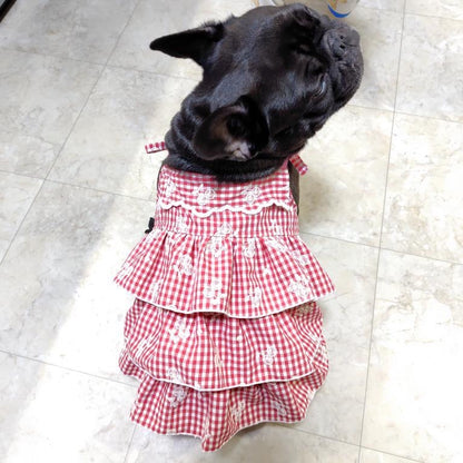 【即納】cherry check  / 刺繍 / コットン / チェック / チェリー［EM001］