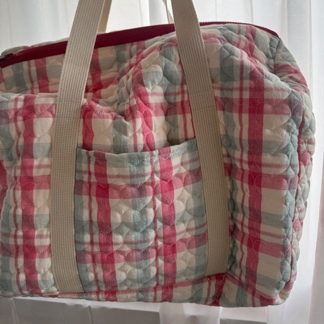 【即納】check heart quilting  / キルティング / ハート / チェック / ［QU006］