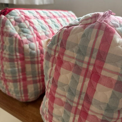 【即納】check heart quilting  / キルティング / ハート / チェック / ［QU006］