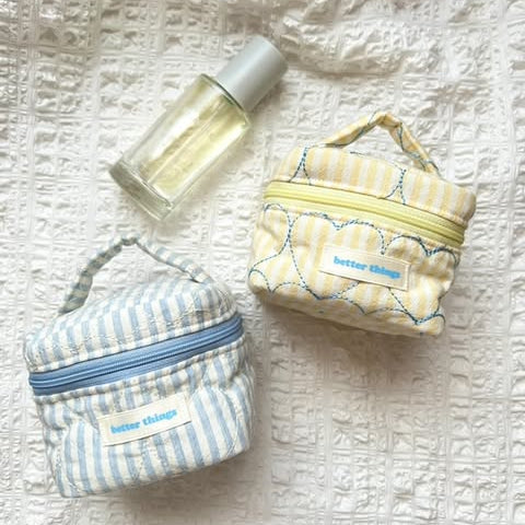 【即納】sugar stripe heart quilting / ストライプ / キルティング［QU016］