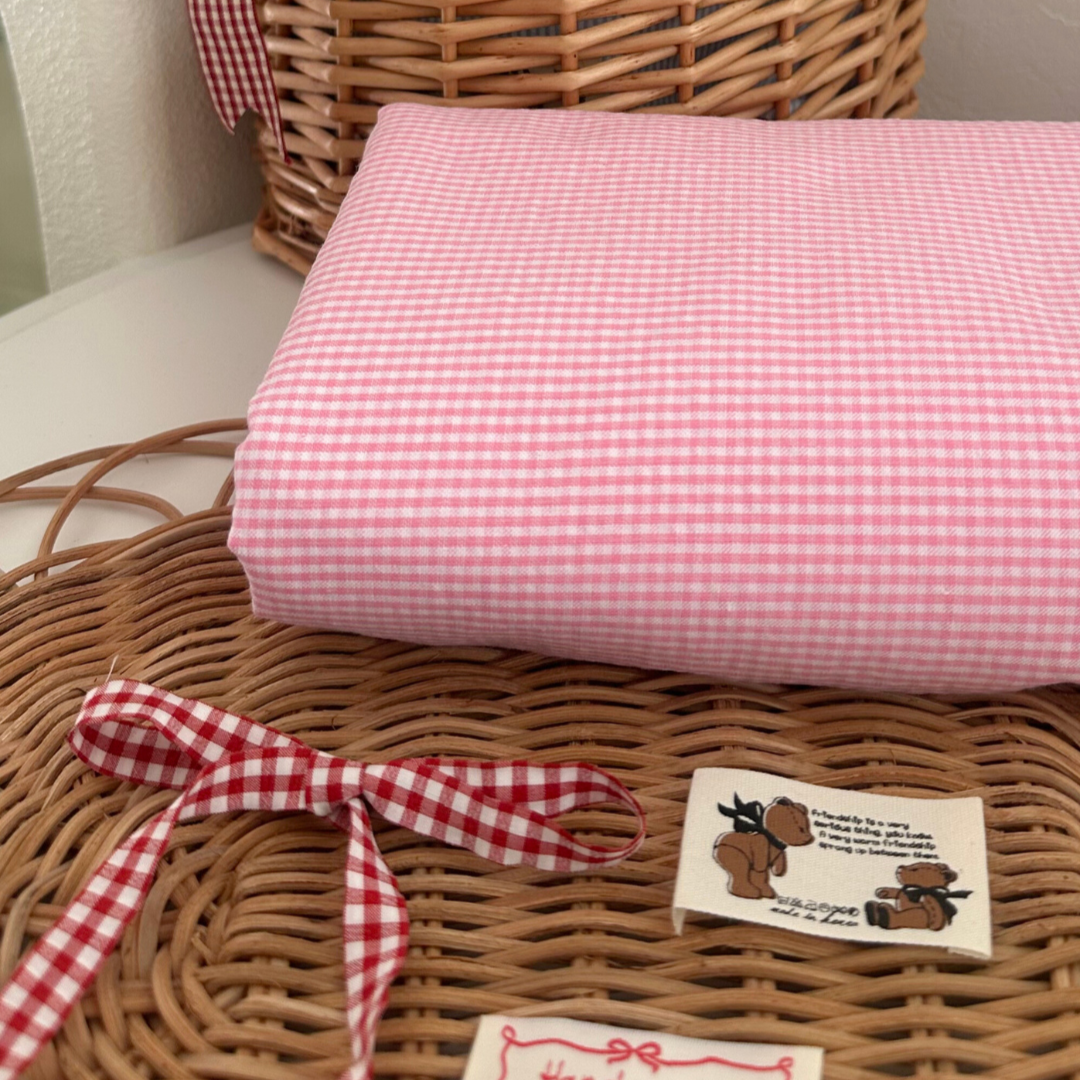 【即納】ripple summer fabric  / コットン / ギンガム / ストライプ［CO006］