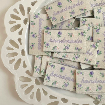 【即納】purple flower TAG / フラワー / タグ［TG006］