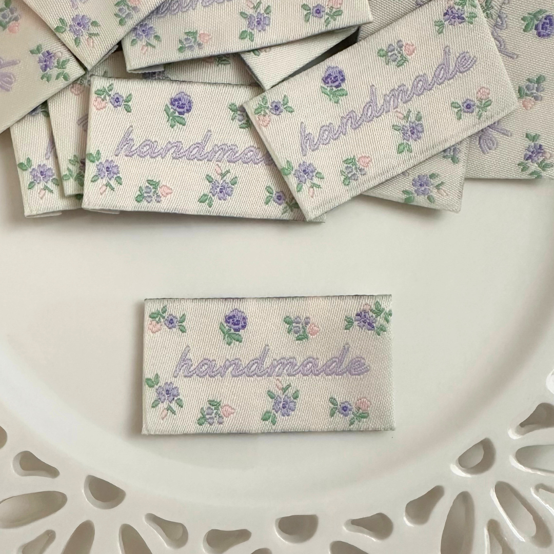 【即納】purple flower TAG / フラワー / タグ［TG006］