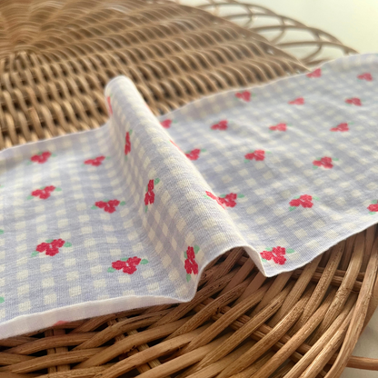 【即納】spring flower check / コットン / 伸縮性 / チェック/ フラワー［CO005］