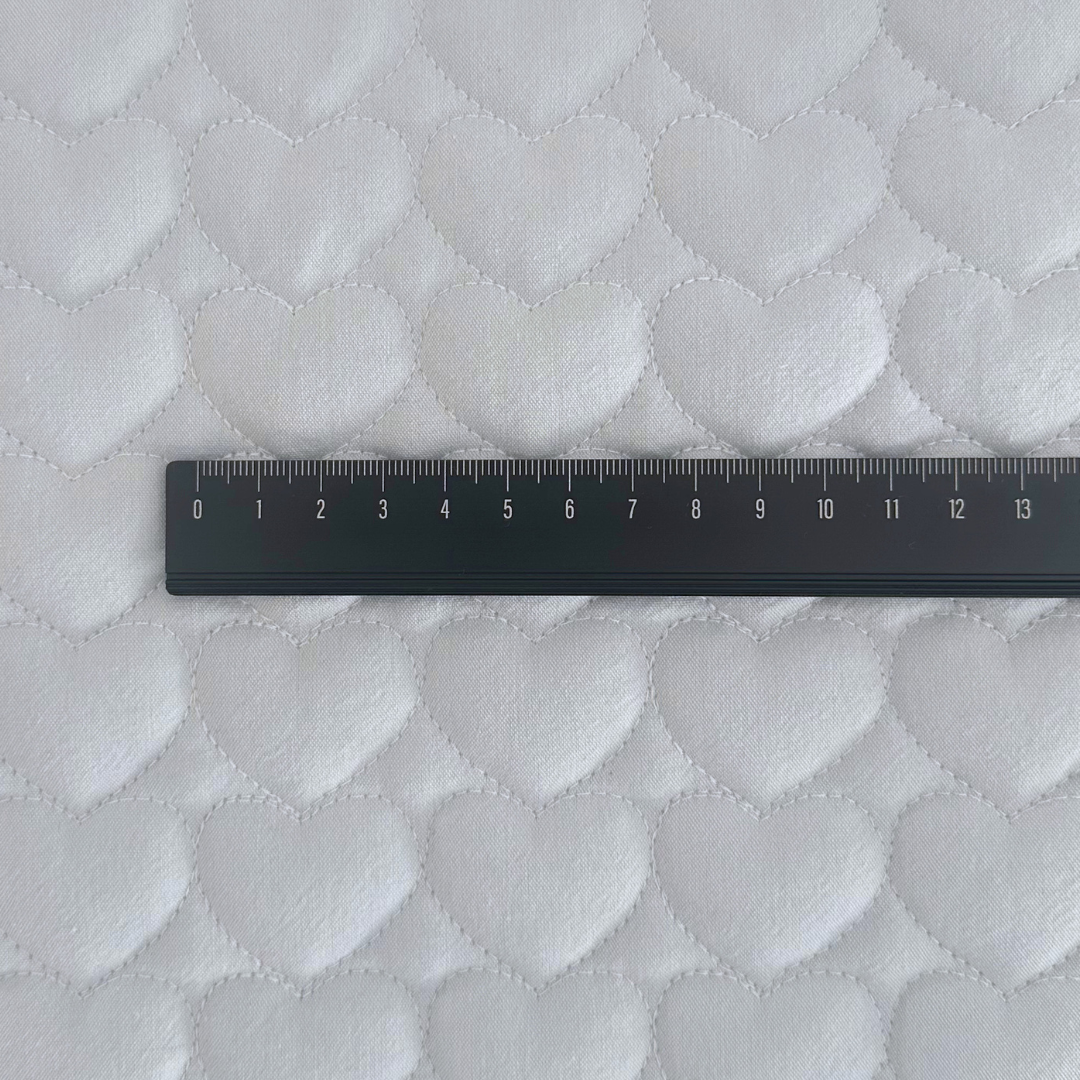 【即納】blue heart / キルティング / ハート / コットン［QU001］