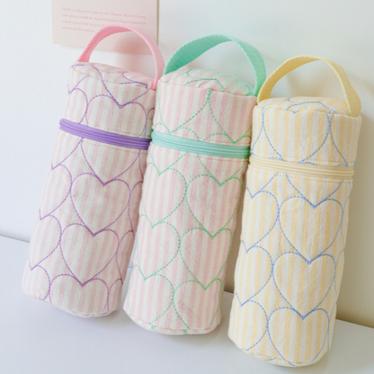 【即納】sugar stripe heart quilting / ストライプ / キルティング［QU016］