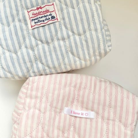 【即納】sugar stripe heart quilting  / ストライプ / キルティング［QU022］