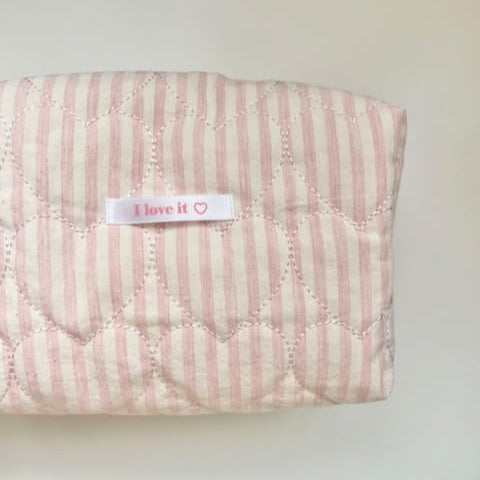 【即納】sugar stripe heart quilting  / ストライプ / キルティング［QU022］