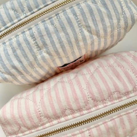 【即納】sugar stripe heart quilting  / ストライプ / キルティング［QU022］